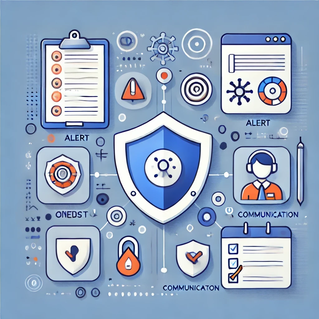 Analogy of a business as a fire station, highlighting the importance of having a cybersecurity response plan. Emphasizes the need for key responders, a communication strategy, and backup systems to ensure quick and effective action during a cyber incident